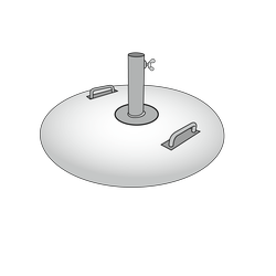 Betonsockel für Mast-ø 35mm