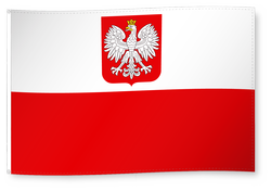 Drapeau pour décoration, Pologne avec aigle