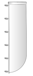 Drapeau vertical pour potence KHC MOON, fourreau et sangles