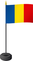 Drapeau de table, Roumainie/Romania