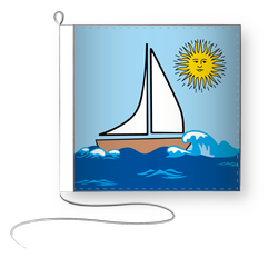 Fanion pour bateau 32 x 30 cm