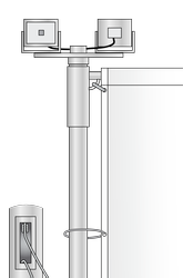 Auslegermast LED 8m