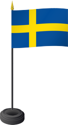 Tischflagge Schweden