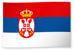 Drapeau pour décoration, Serbie