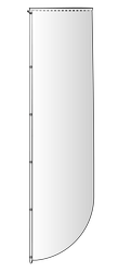 Drapeau vertical pour potence KKA MOON, cordon synthétique et oeillets