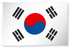 Drapeau pour décoration, Corée du Sud/South Korea