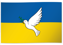 Ukraine mit Friedenstaube