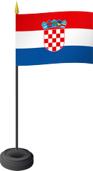 Tischflagge Kroatioen