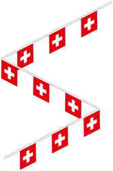 Stoff-Girlande, Schweiz