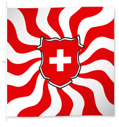 Hissfahne GEFLAMMT, Schweiz