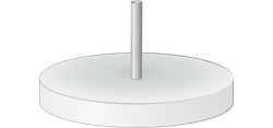 Betonsockel für 1 Stange ø28 mm