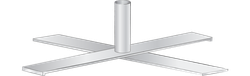 Klappkreuzfuss für Mast-ø 45 mm