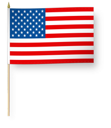 Stabfahne 45 x 30 cm, USA