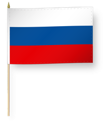 Stabfahne 45 x 30 cm, Russland