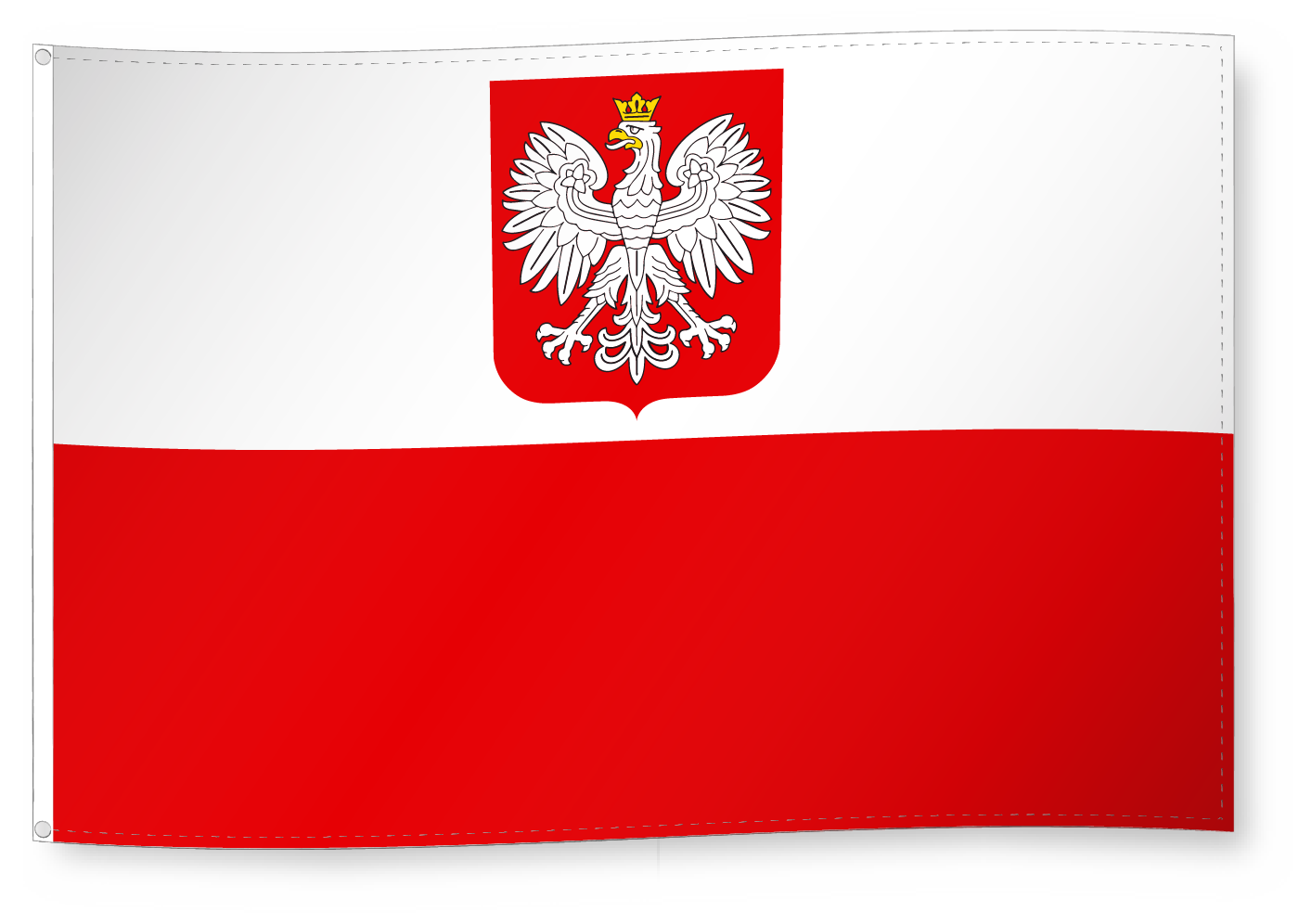 Drapeau Drapeau pour décoration, Pologne avec aigle 