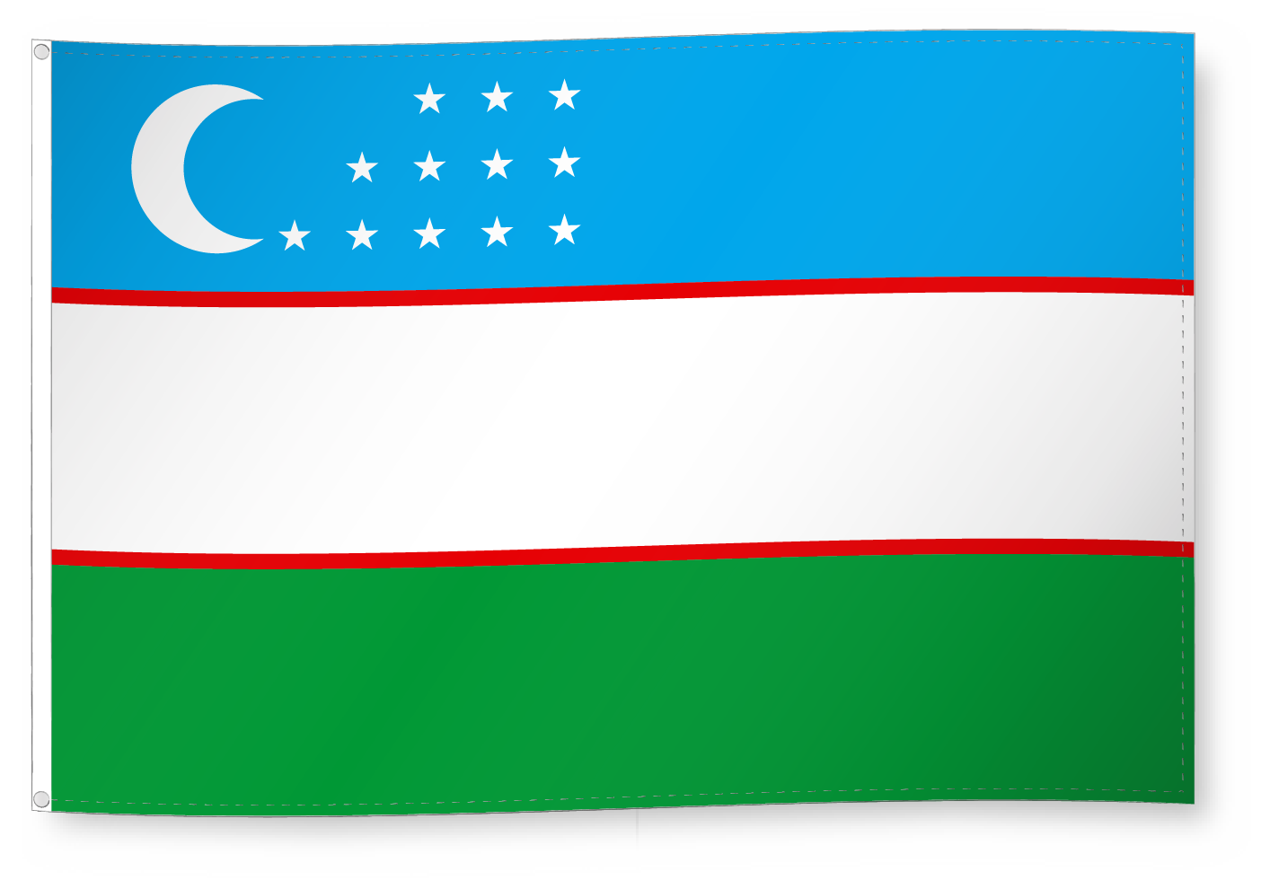 Drapeau Drapeau pour décoration, Ouzbékistan/Uzbekistan 