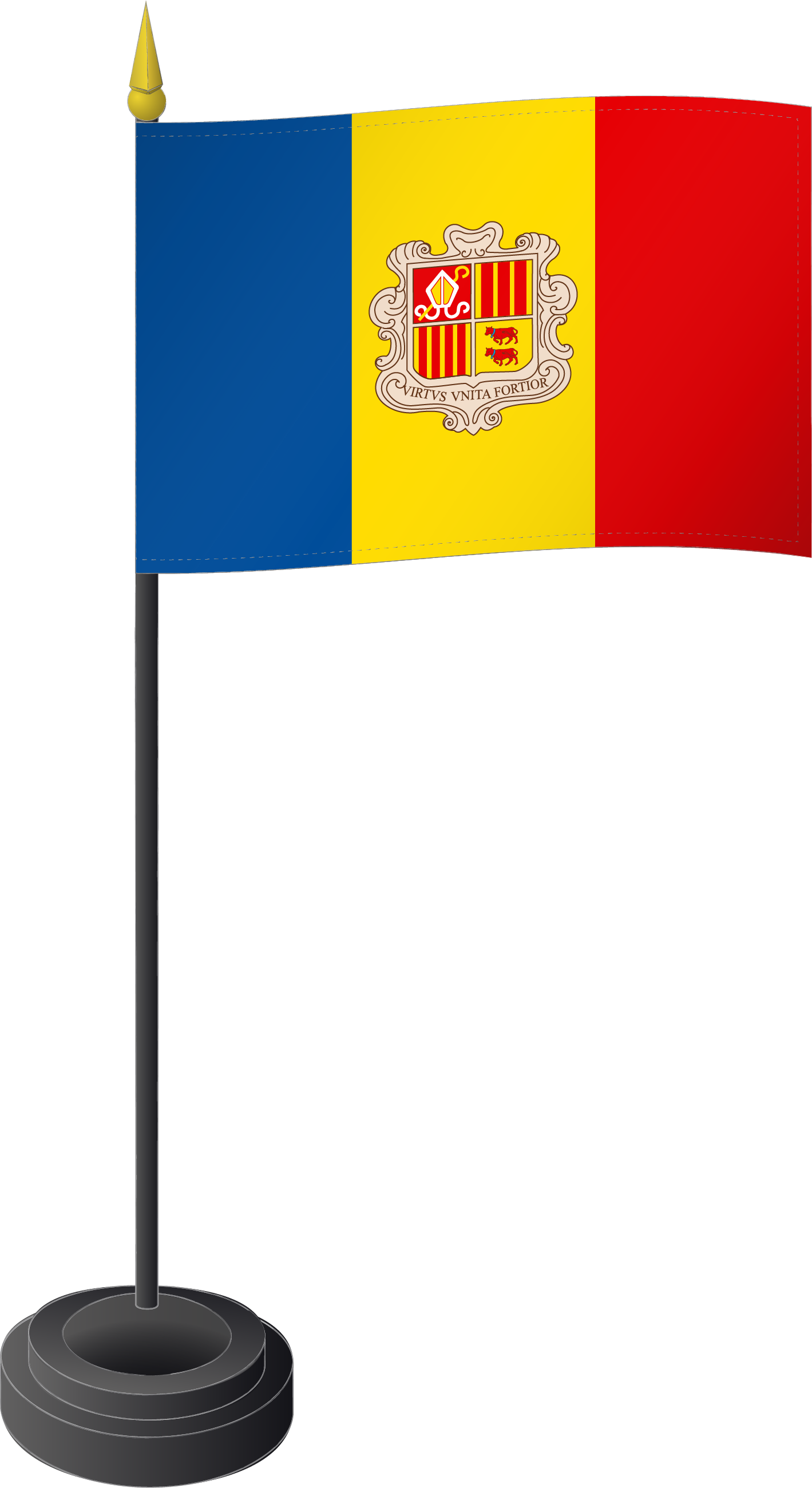 Fahne Tischflagge Andorra 