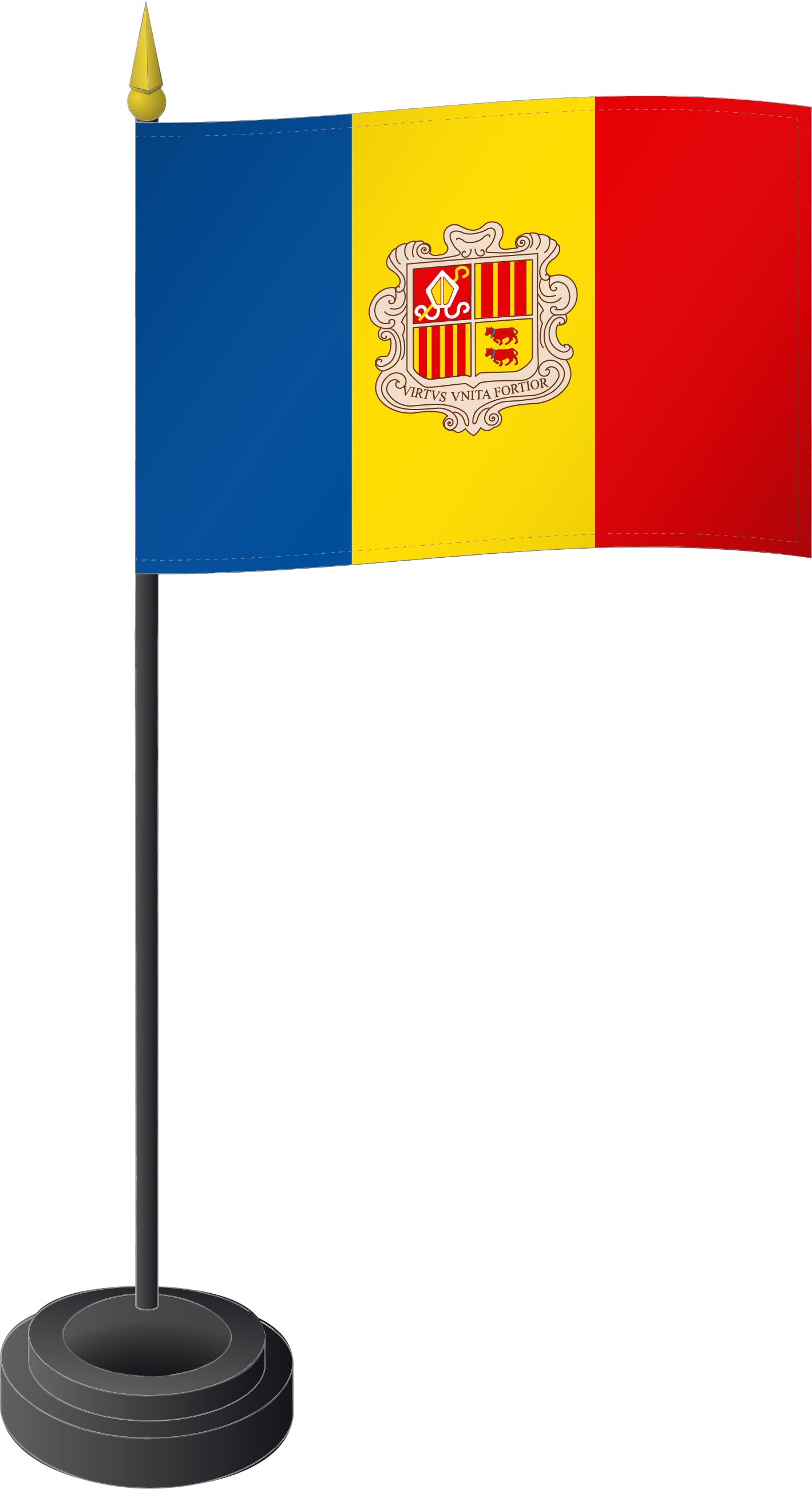  Tischflagge Andorra 