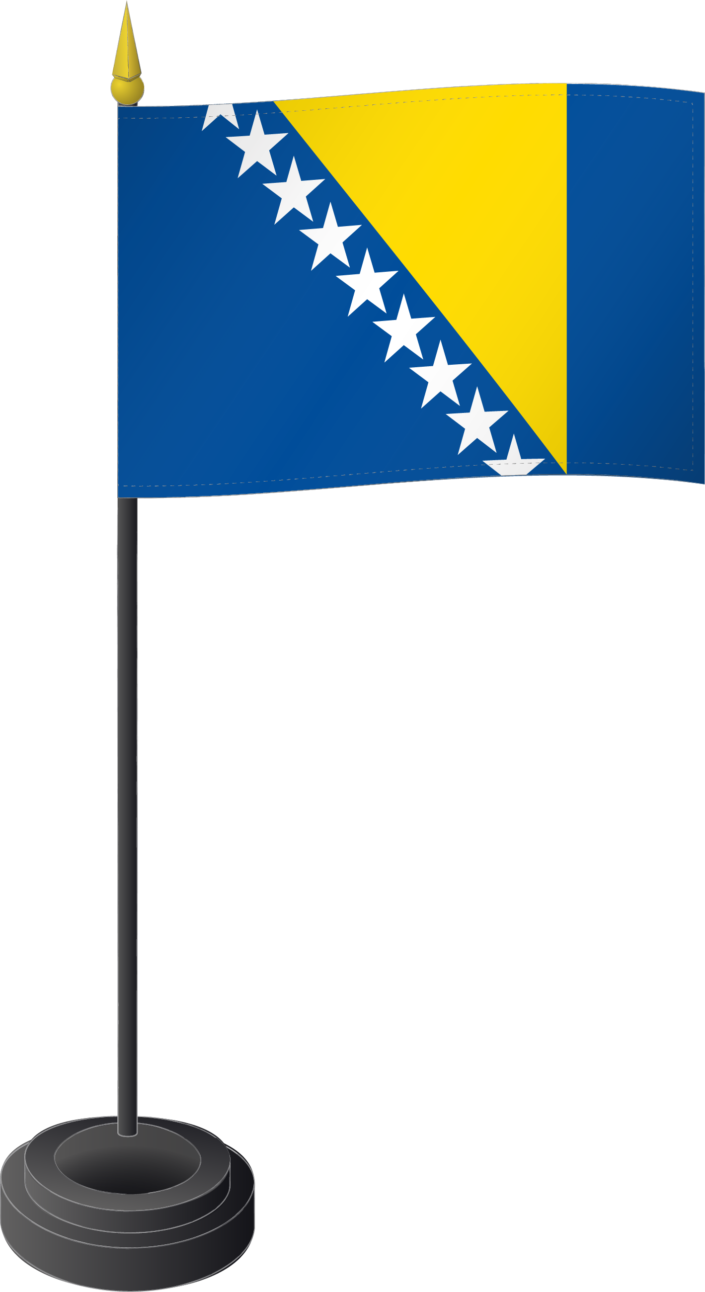 Fahne Tischflagge Bosnien und Herzegovina 