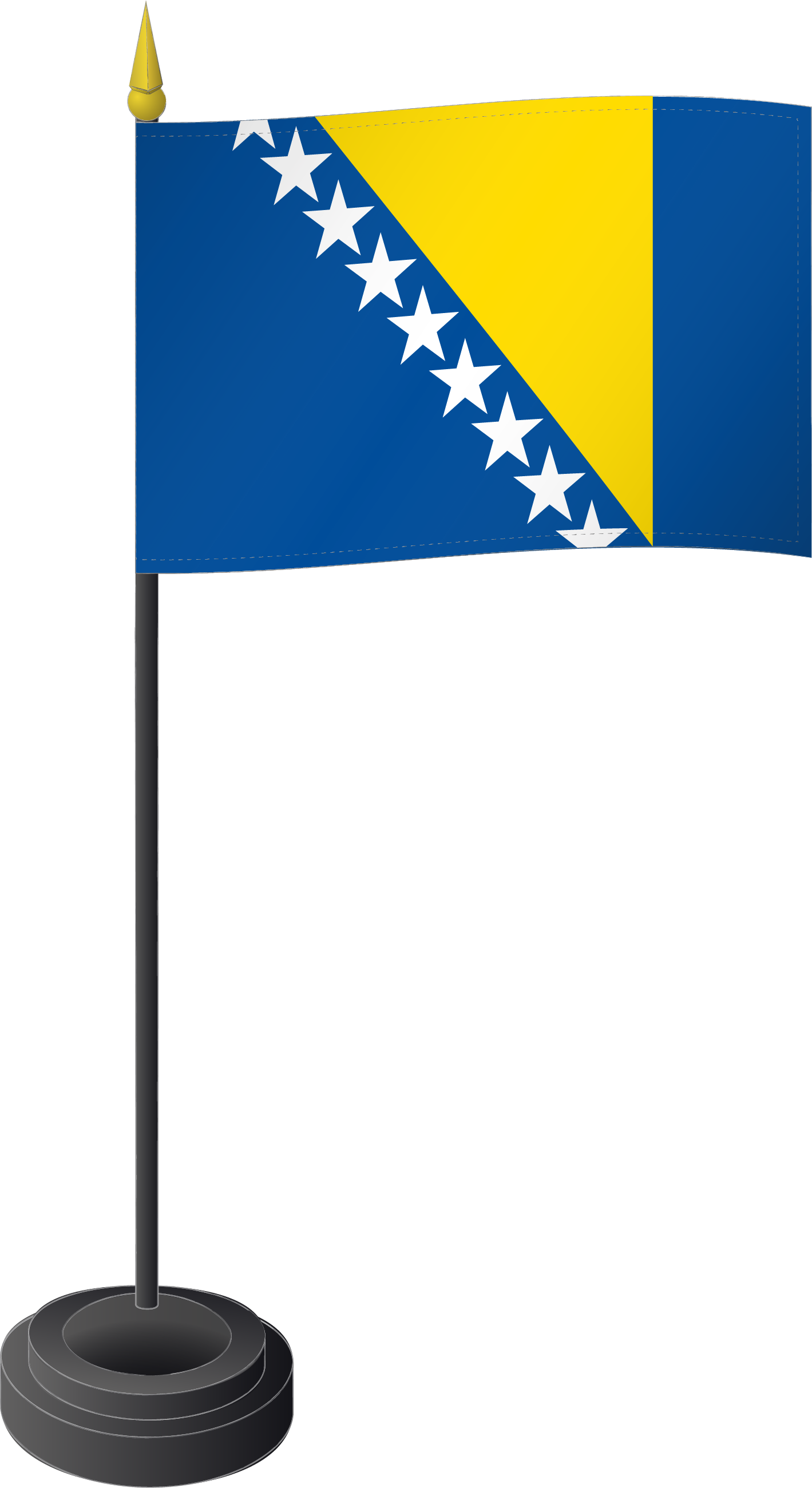  Tischflagge Bosnien und Herzegovina 