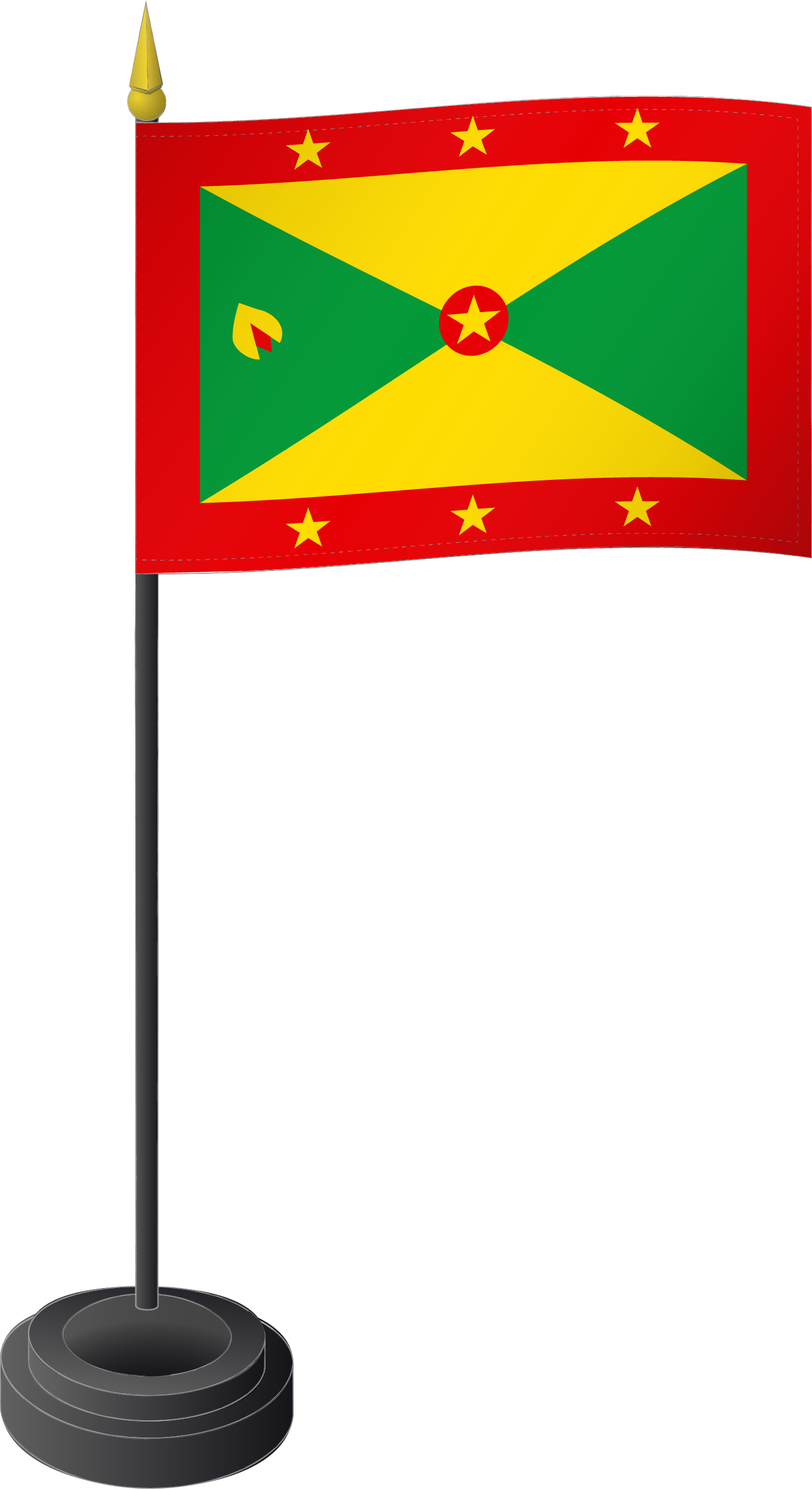  Tischflagge Grenada 