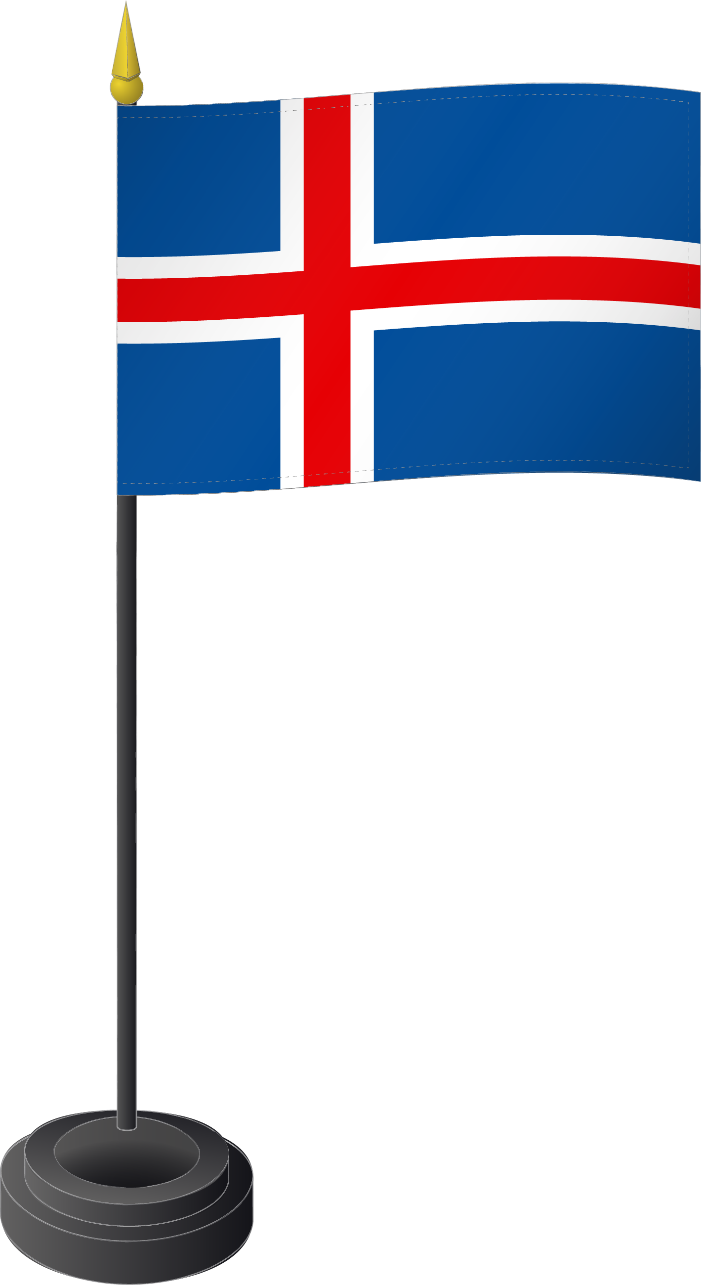 Fahne Tischflagge Island 