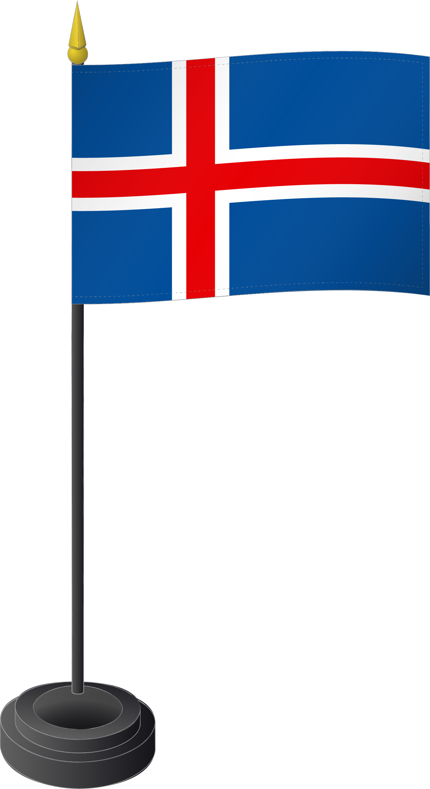  Tischflagge Island 