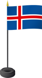 Tischflagge Island