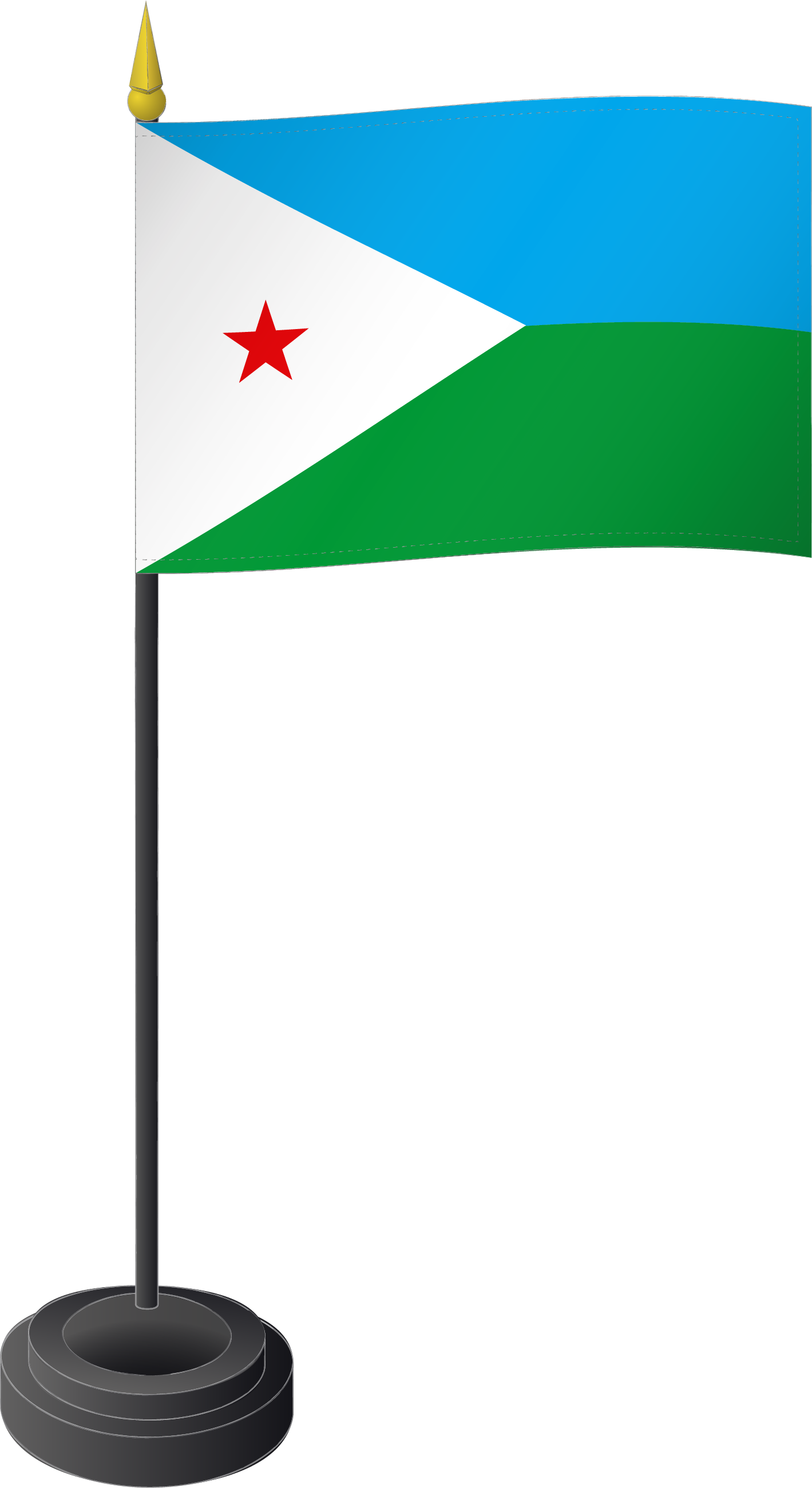Fahne Tischflagge Dschibuti 