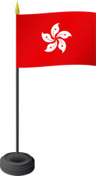 Tischflagge Hong Kong