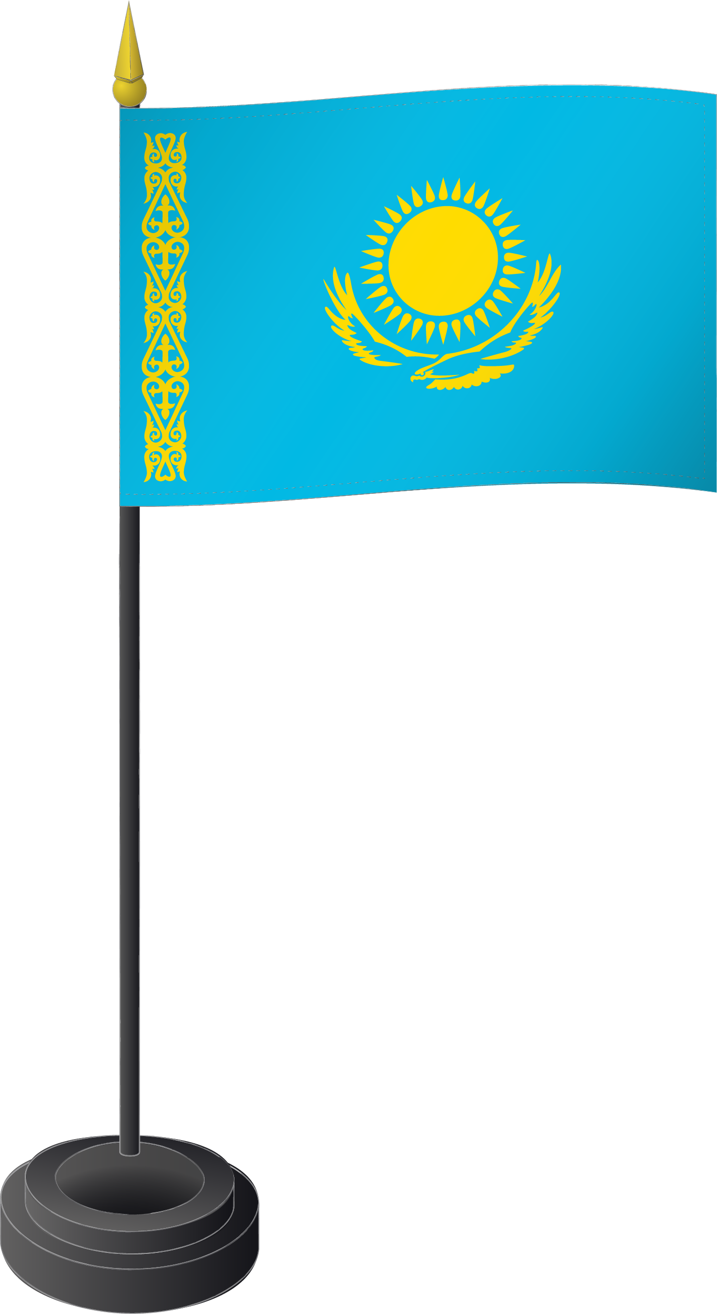 Fahne Tischflagge Kasachstan 