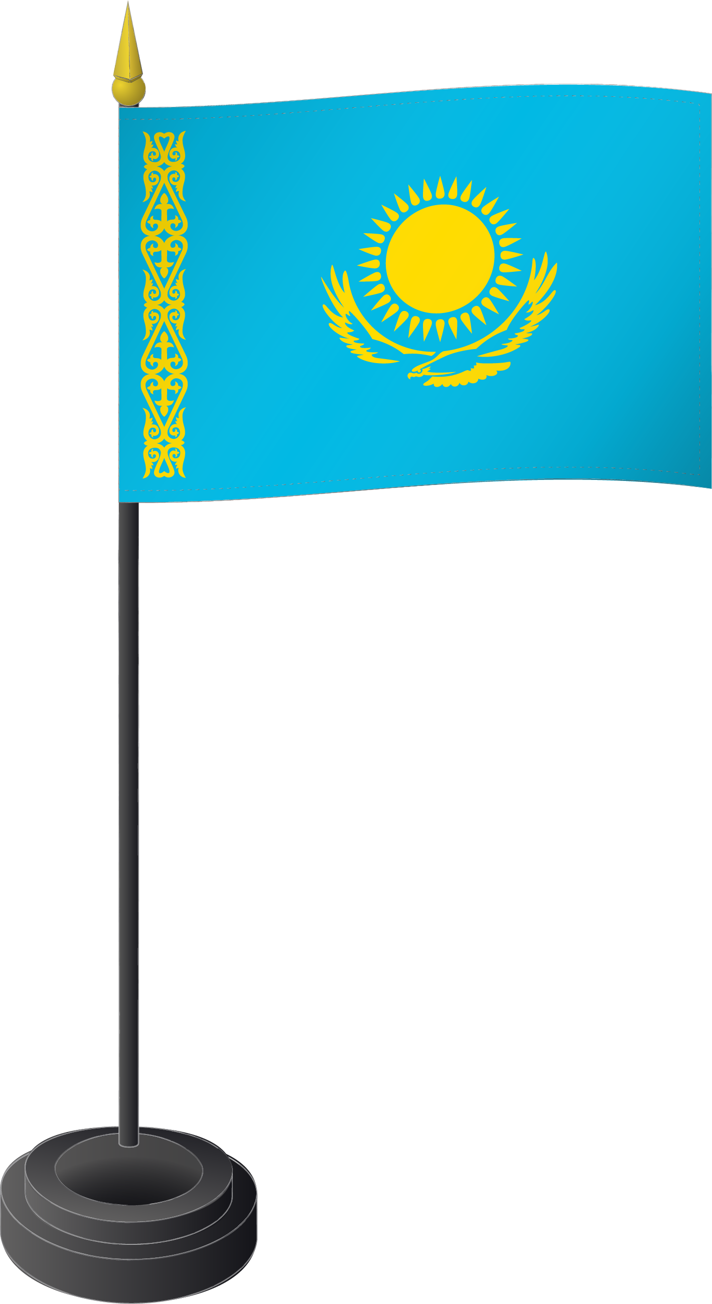  Tischflagge Kasachstan 