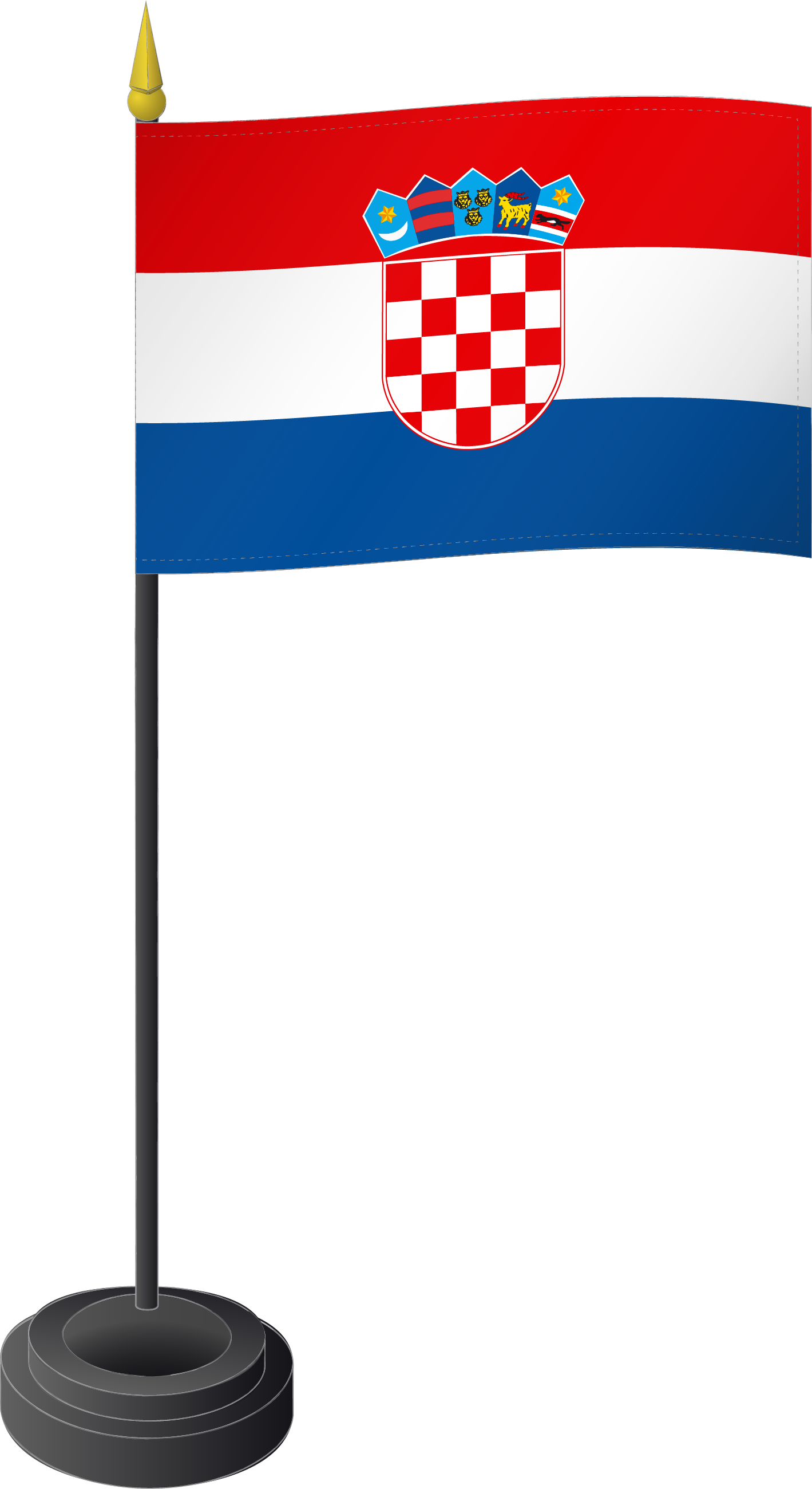  Tischflagge Kroatioen 