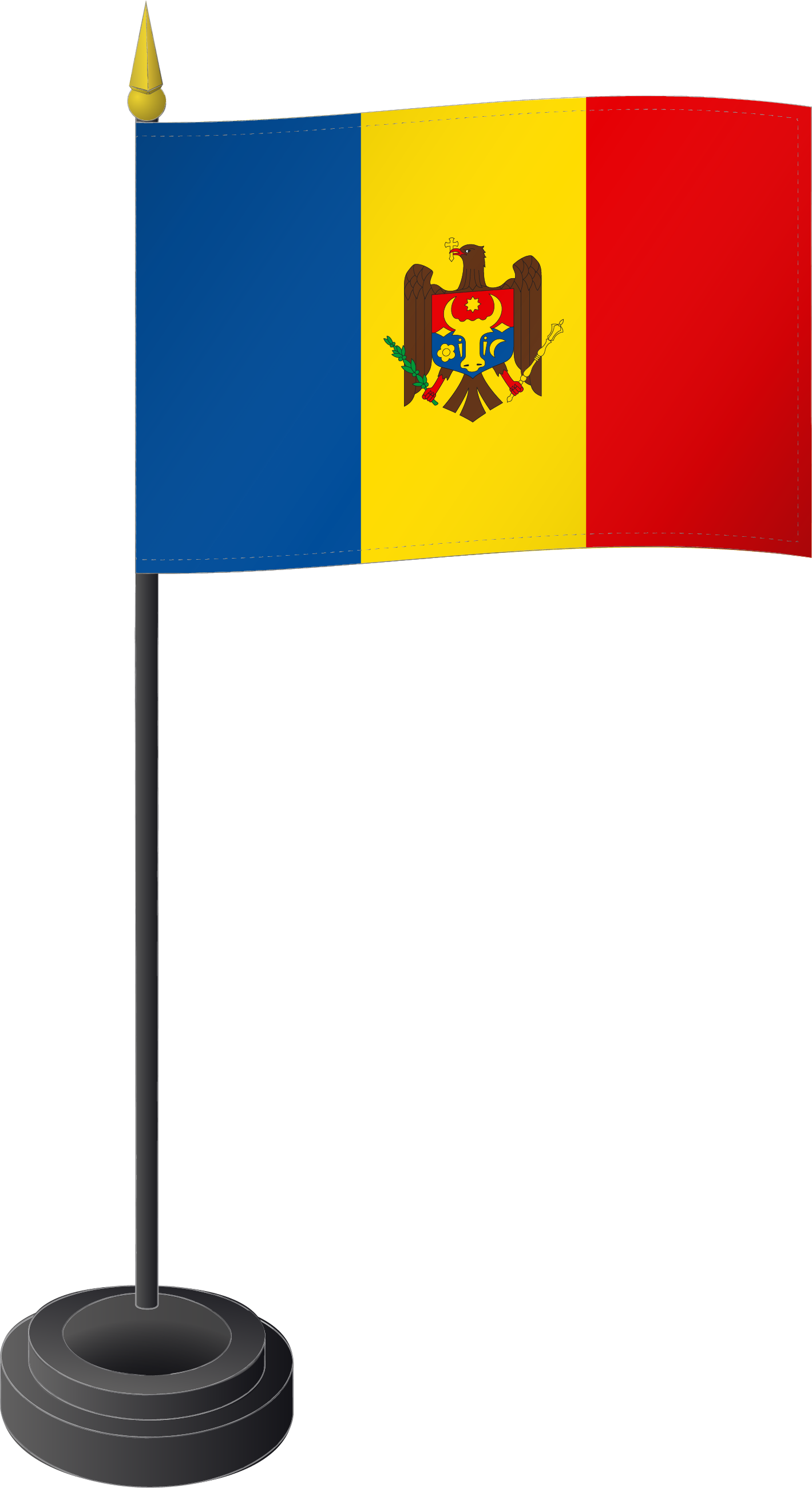 Fahne Tischflagge Moldawien 