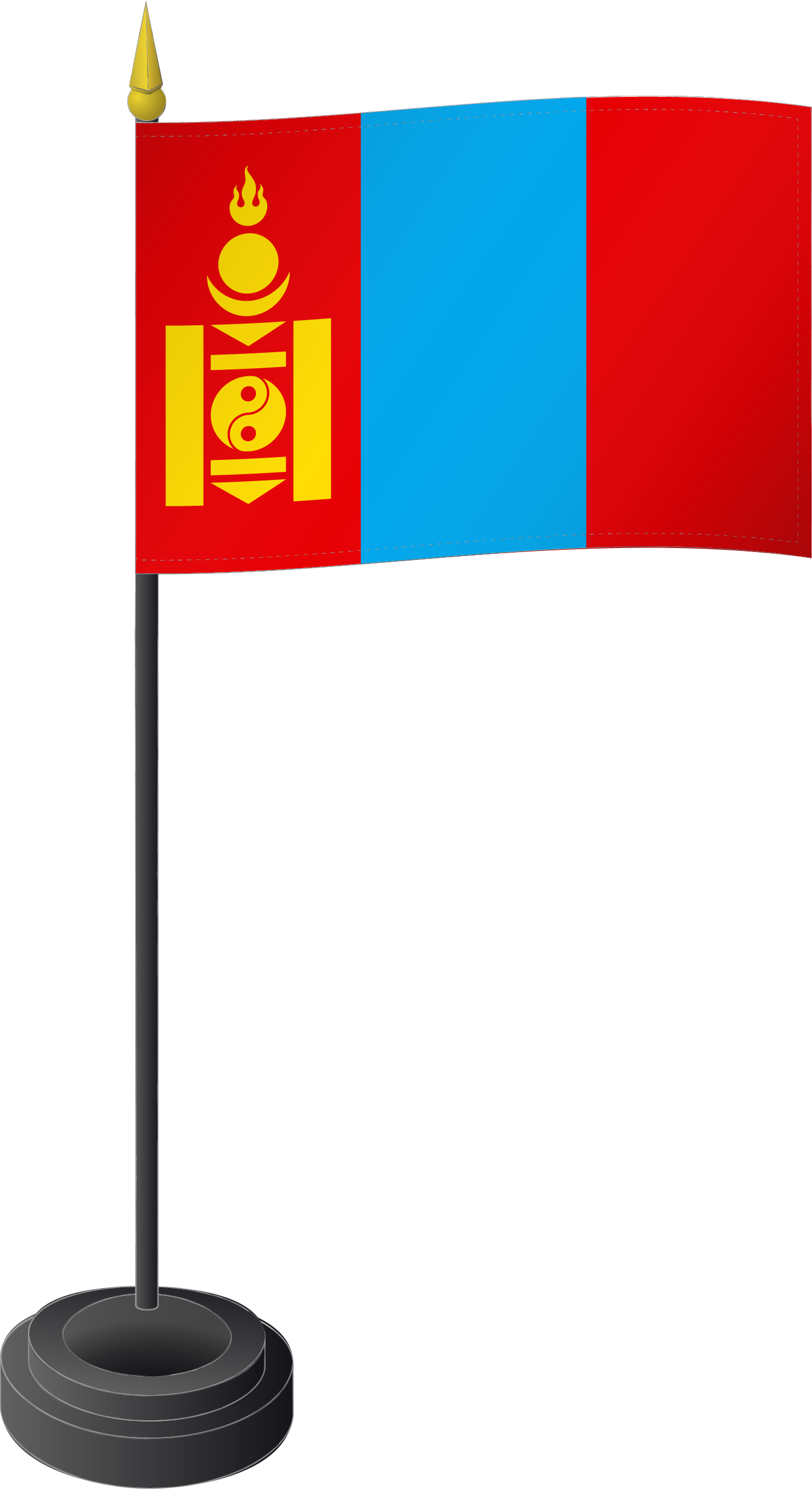 Fahne Tischflagge Mongolei 