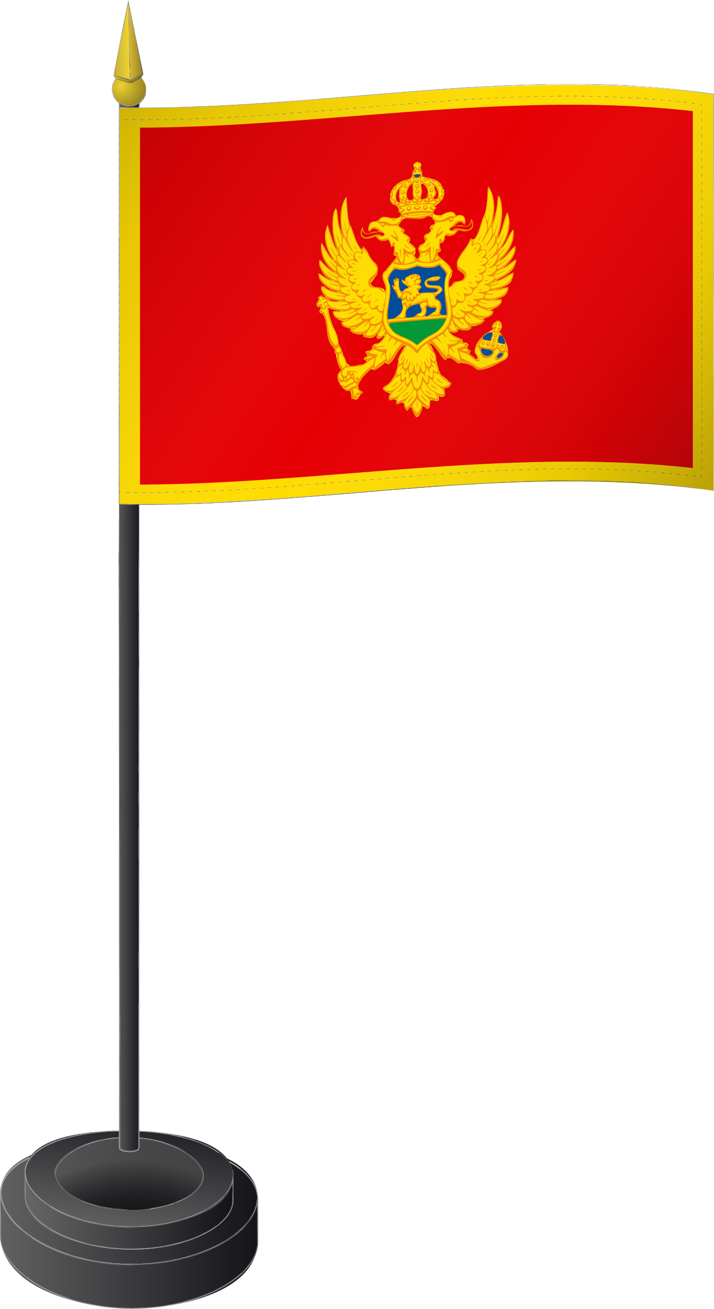 Fahne Tischflagge Montenegro 