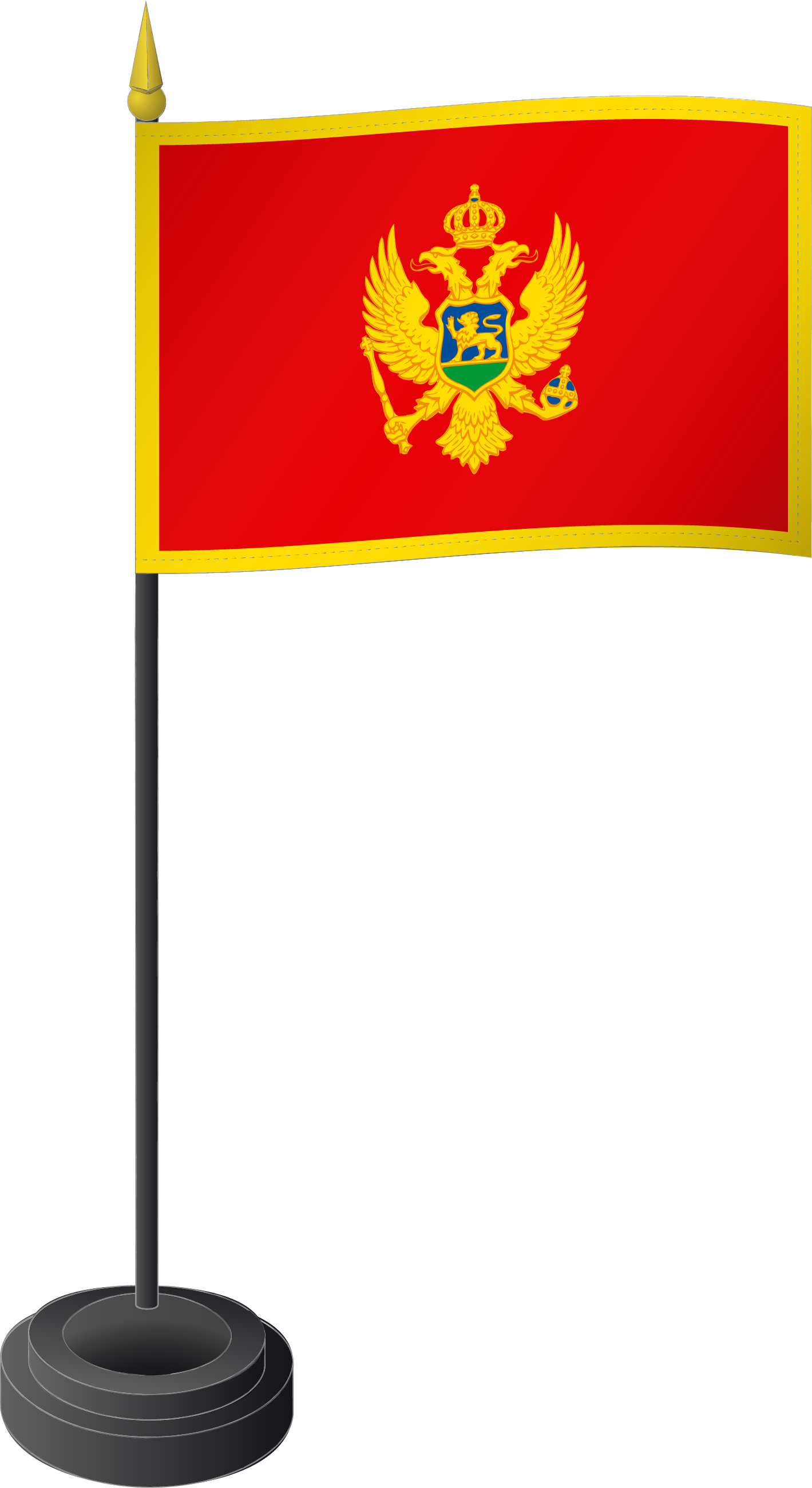  Tischflagge Montenegro 