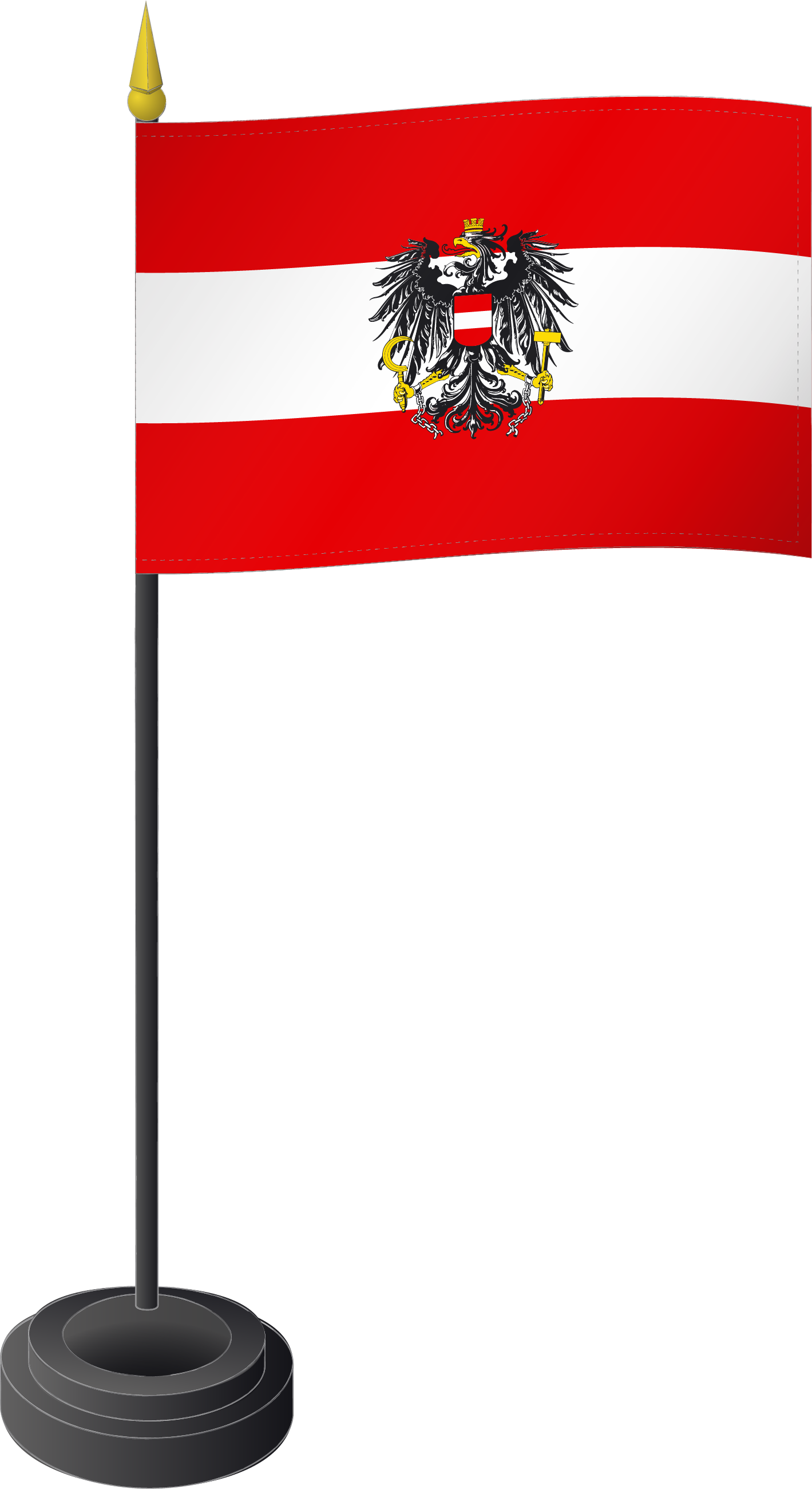  Tischflagge Österreich mit Adler 