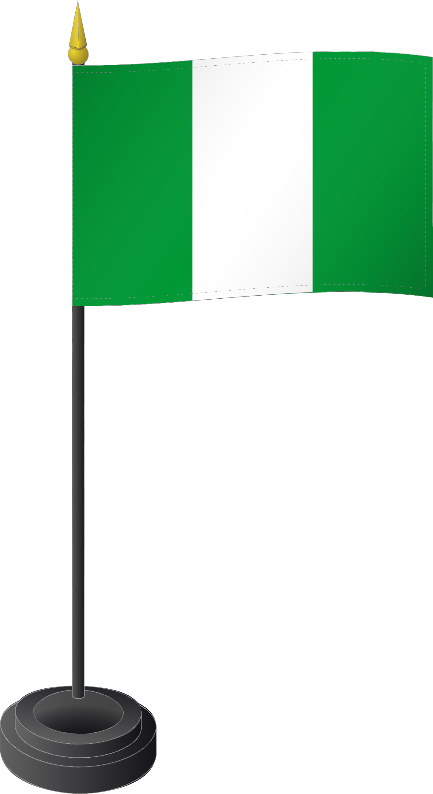 Drapeau Drapeau de table, Nigéria/Nigeria 