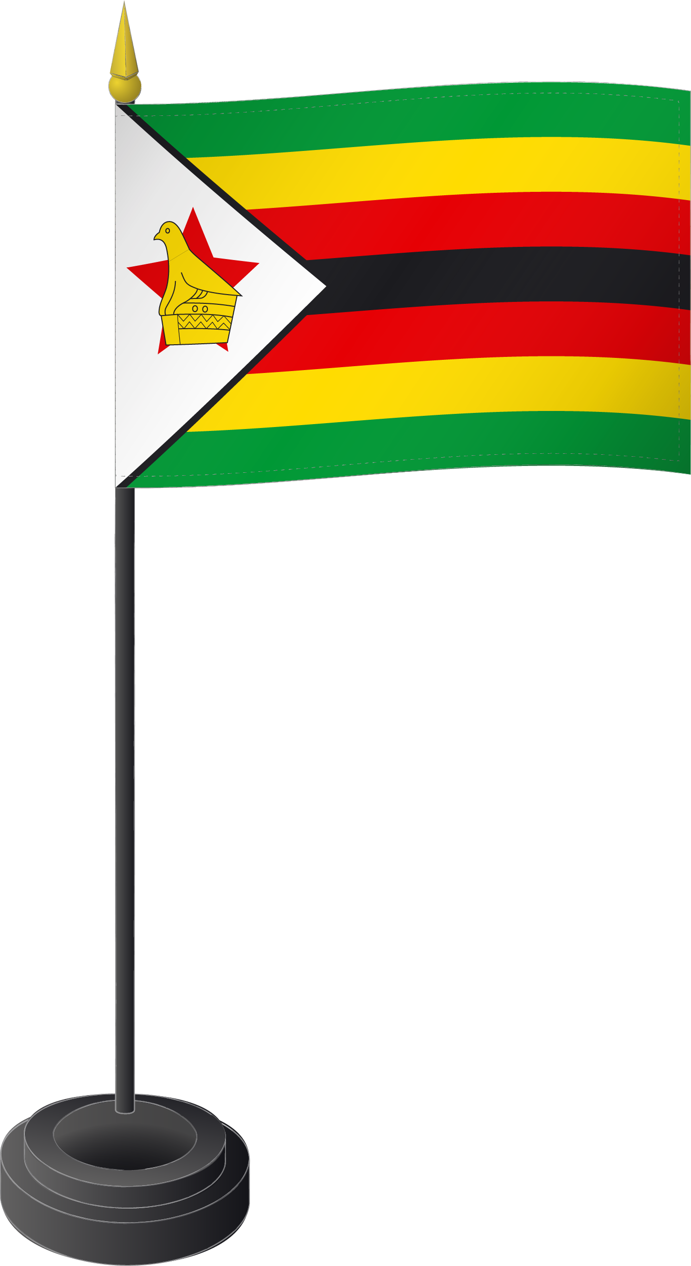 Fahne Tischflagge Simbabwe 