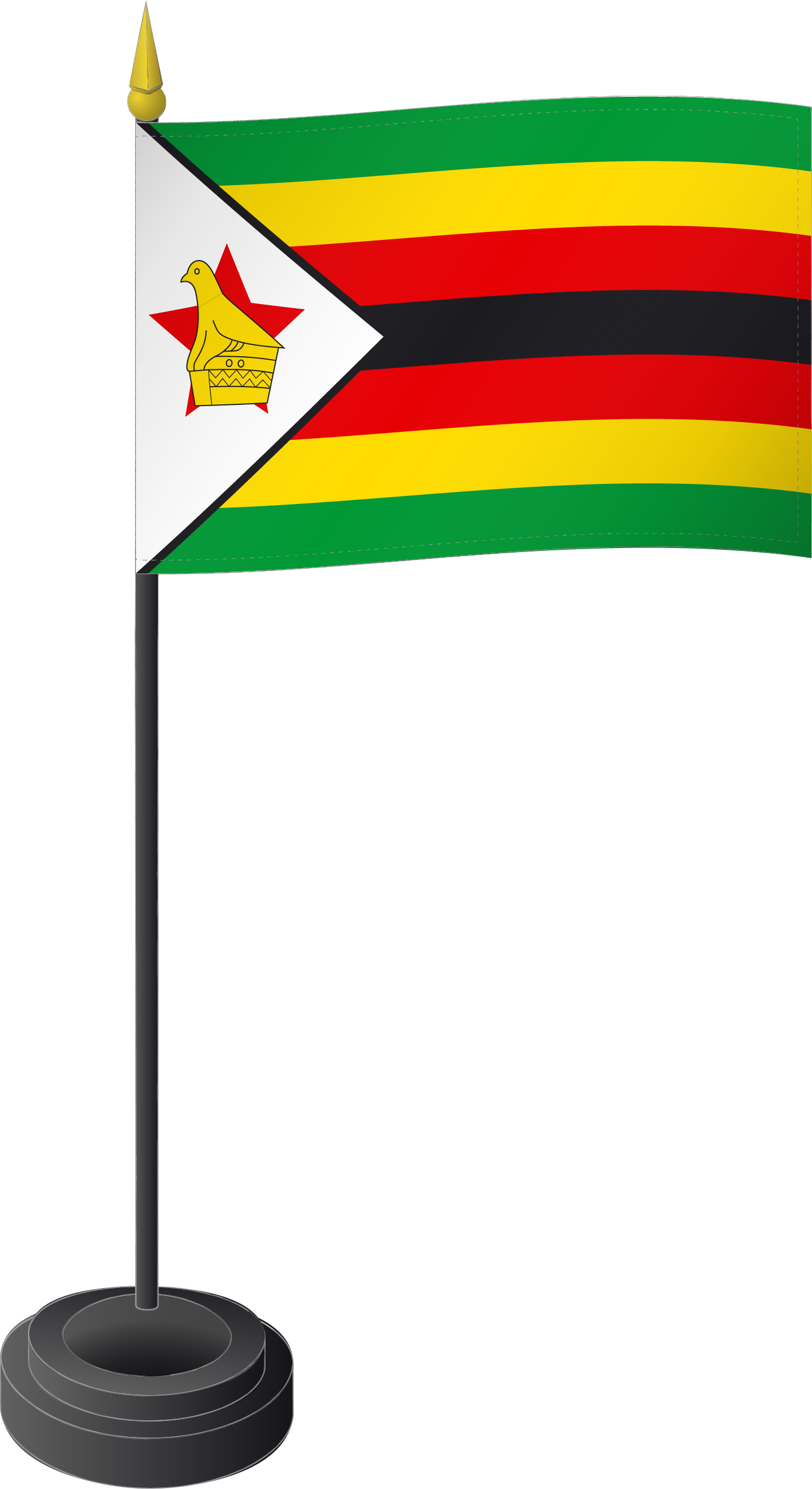  Tischflagge Simbabwe 