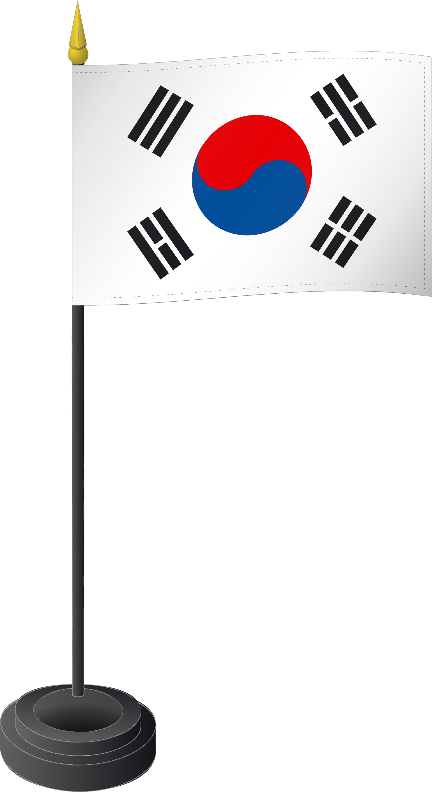 Drapeau Drapeau de table, Corée du Sud/South Korea 