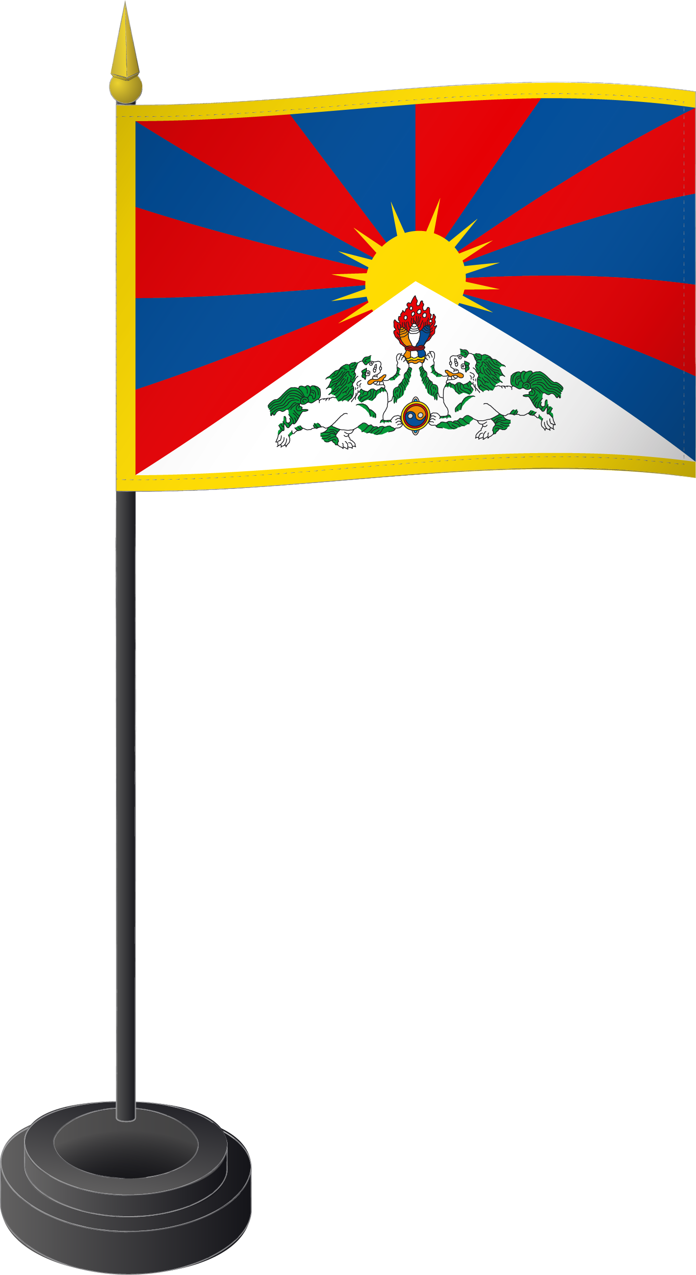  Tischflagge Tibet 
