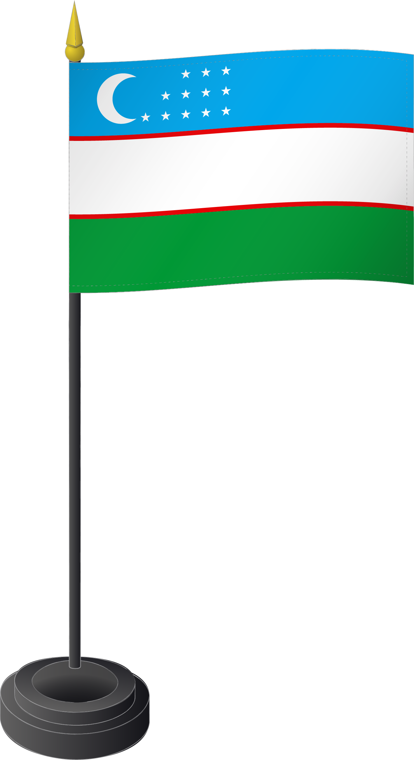 Fahne Tischflagge Usbekistan 