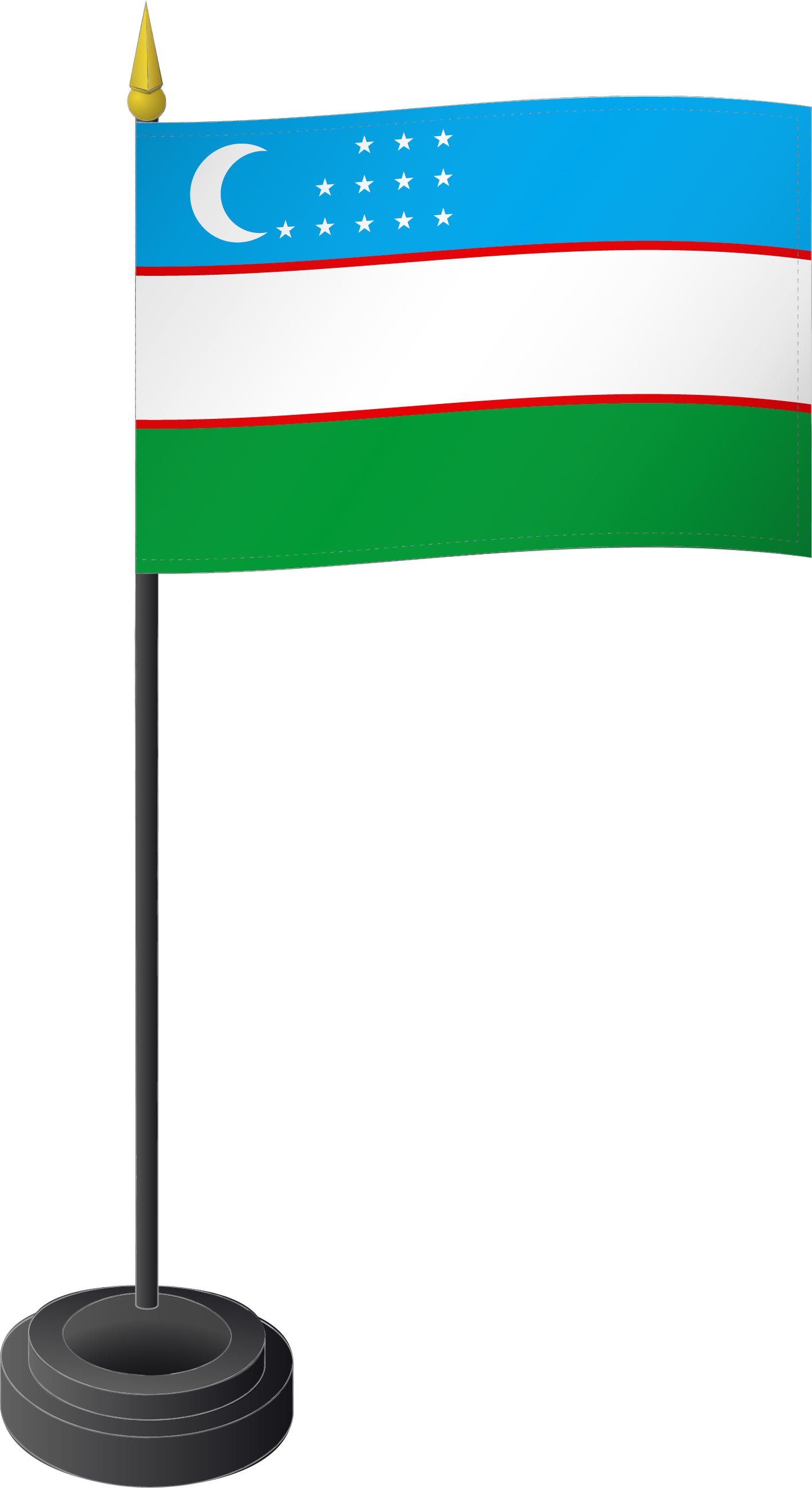  Tischflagge Usbekistan 