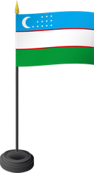 Tischflagge Usbekistan