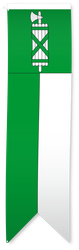 Drapeau pour candélabre PREMIUM 80 x 300 cm, Saint-Gall