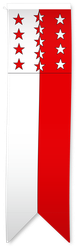 Kandelaberfahne PREMIUM Wallis 