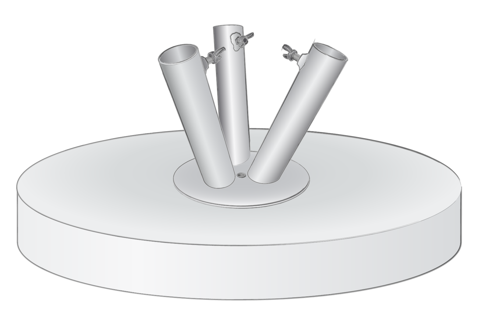  Betonsockel für 3 Stangen ø28 mm 