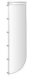 Auslegerfahne KHK MOON, Hohlsaum und Karabiner